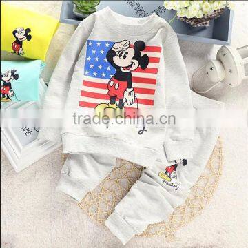 HOT SALE Spring Autumn Baby Boy Girls Print Cartoon Brand Character T-shirt+pants 2 Sets Kids Fashion Clothes Baby Sports Suits photo-3