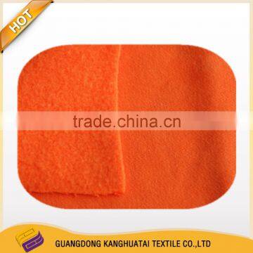 Orange Brushed Plain Hoodies Knitting Fabric