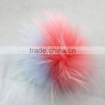 Myfur Fashionable Design Fur Keychain Hit Color Raccoon Fur Pompoms Wholesale Genuine Fur Pom photo-3