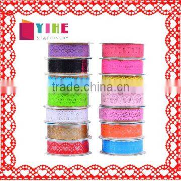 1.5cm*1m Multicolor lace tape,PVC tape DIY washi tape cartoon characters adhesive paper tape