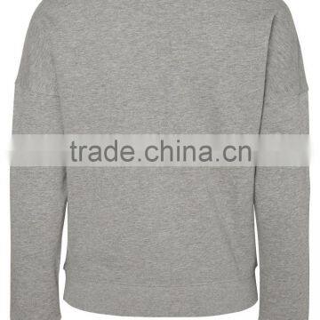 2016 Wensfashion Costume Women Leather and LightGrey Long Sleeved Sweatshirt With Hood photo-4