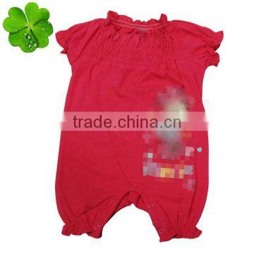 2014 Fashion cute designed baby girl summer romper in baby rompers