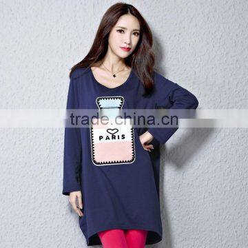 Autumn Maternity T-shirt, Long Sleeve T-shirt, Big Size Cotton T-shir photo-2