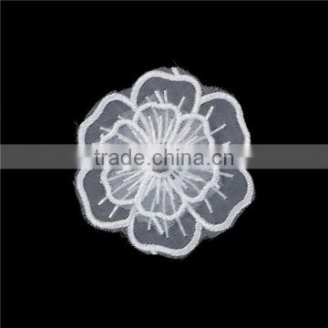 Polyester & Acrylic Patches DIY Scrapbooking Craft Flower White Custom Appliques