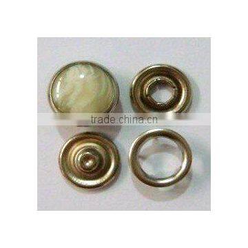 prong snap fastener with stone cap