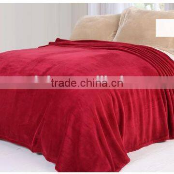2015 Hot Super Soft Warm Beautiful 100% Plain Dyed Solid Blue Red Green Yellow Fleece Blanket Polyester photo-5