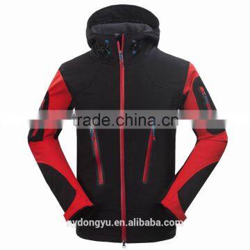 Orange Black Men Fleeced Waterproof Cycling Sportl Jacket/wikse Oft Shell Outdoor Climbing Hiking Climbing Windbreaker Hoodies