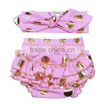 Wholesale boutique stylish ruffle bloomer newborn baby underwear OEM design in high quality