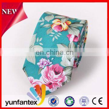 2016 suitable 100 Cotton Floral Printed Necktie Design