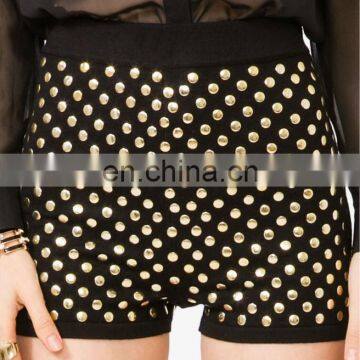 High-Waisted Flat Stud Shorts CSS0091