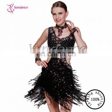 2015 Sexy ballroom performance dance costumes for children L-11183