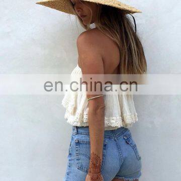 Best Selling White Tube Top Off Shoulder Ruffle Boho Top For Best Sex Position photo-4