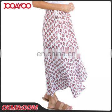Mature Women Print Floral Maxi Skirt Latest Long Skirt Design