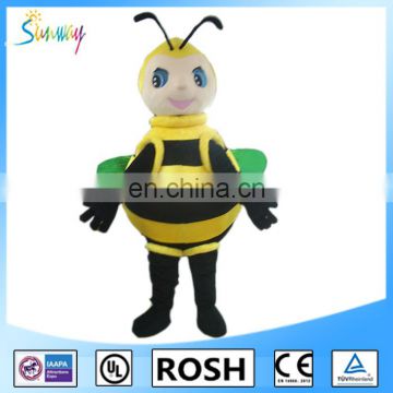 OEM design lovely inflatable bee fur costume for advertising