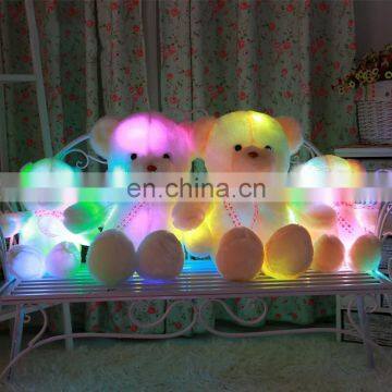 HI CE new design custom-made night led light up teddy bear plush toy for sale