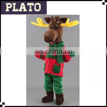 Deer cartoon mascot costume for Chrismas on sale, adult costume