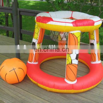 inflatable basketball pool floating hoop toy