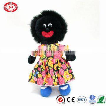 Black golliwog stuffed plush doll with nice dressing toy