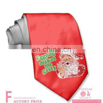 Christmas Decoration Santa ClausTie 100%Silk Fabric For Tie