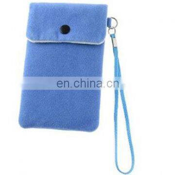 velvet pouch with button