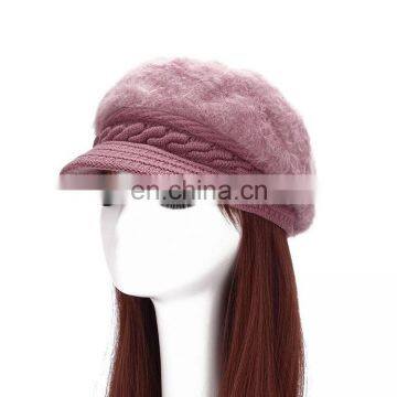 Custom Winter Fur Women's Hat Ladies Fashion Beret Hats