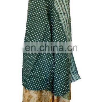 Womens Wrap Skirt Pink Silk Sari Reversible Wrap Around Skirts