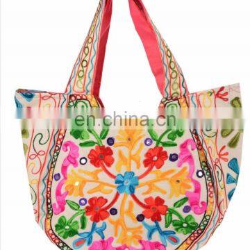 Indian Embroidered Kutch Style Shoulder Bag New Handbag Tribal Tote Bag embroidered Hmong Tote Bag Purse large ethnic wholesale