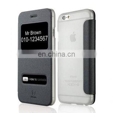 New Design Baseus Ultra-thin Leather Case with Caller ID Display for iPhone 6