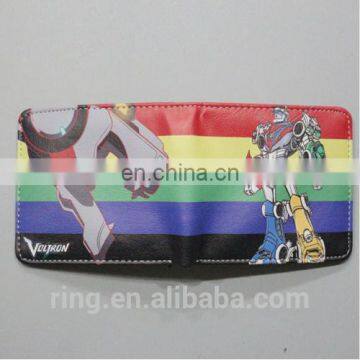 Comic Voltron Transformation Wallets Mens Wallets Female Purse Short Leather Wallets