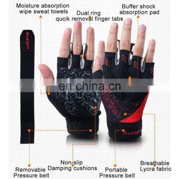 Custom Fitness Gloves Gym Weight Lifting Training Wrist Strap Fitness & Bodybuilding Gloves Weight Lifting Gloves Cycling Gloves