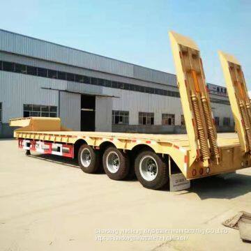 Made in china gooseneck low platform semi low flatbed trailer lowbed truck trailer for sale