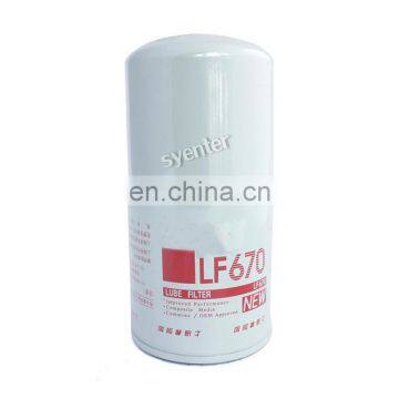 High Quality Oil Filter LF670  3889310 for NT855 Engine