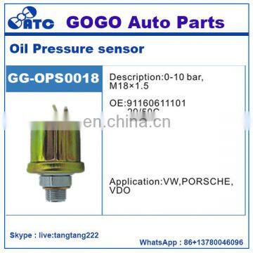 Oil Pressure Sensor for Porsche 911 OEM 91160611101 29/50C 0-10 bar, M18x1.5