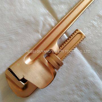 Non Sparking Safety Tools Adjustable Pipe Wrench Spanner 14 photo-5