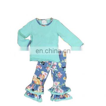 authentic kids clothing Floral Stripe Cotton Kids Boutique Clothing