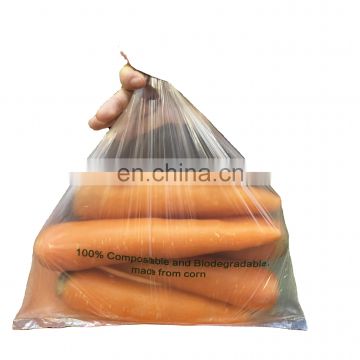 Custom size pla household compostable biodegradable plastic fruit and vegetable bag on roll