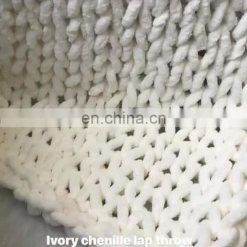 chunky chenille yarn 100%polyester yarn