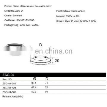 Flange Handrail Post Decorative Stainless Steel Railing Square Round Pipe Base Cover Plate photo-4