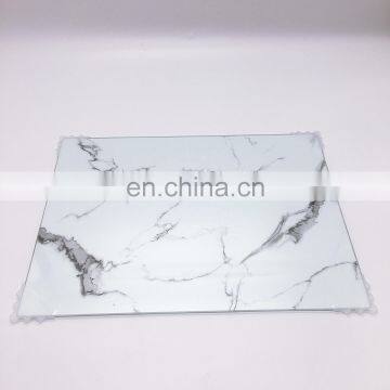 Wholesale rectangular shape design tempered glass chopping board glass sublimation chopping board