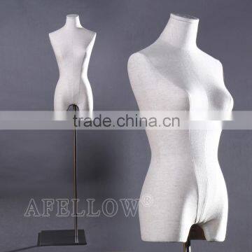 Fashion wholesale adjustable female mannequin upper body manikin with metal base women dummy mannequin M003- F-6