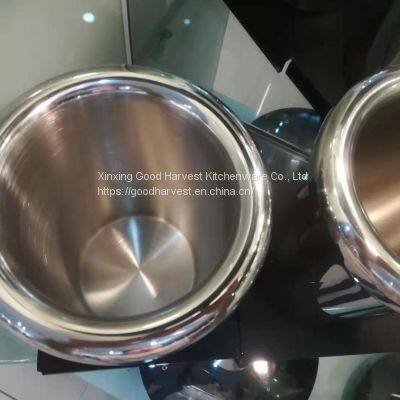 High-class Unique Stainless Steel Bar Beer Bucket Ice Bucket Stainless Steel Double Wall Ice Bucket photo-4