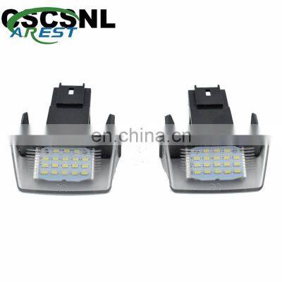 2PCS LED Number License Plate Lights 18SMD No Error Free light bulb For PEUGEOT 206 207 306 307 406 407 for CITROEN C3 C4 C5