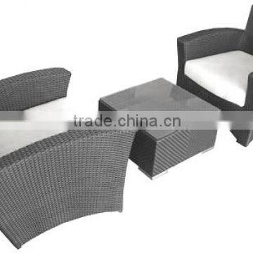 Black rattan/wicker balcony set