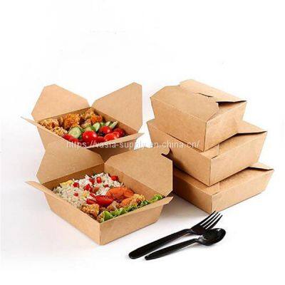 Kraft Brown Deli Food Box perfect for serving food to go, such as sliders, pasta, noodles, wraps, chips, cupcakes, and muffins
