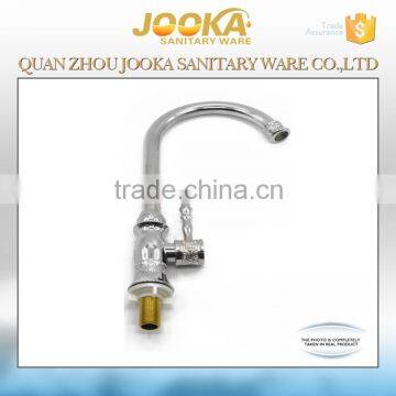 Single cold serise deck mounted polished kitchen faucet