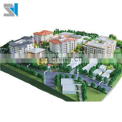 Villa scale model with light, real estate 3d model printing