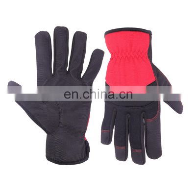 HANDLANDY PU Fabric Palm Non Slip Bike Hand Gloves Cycling Gloves Sport Safety Mechanic Gloves