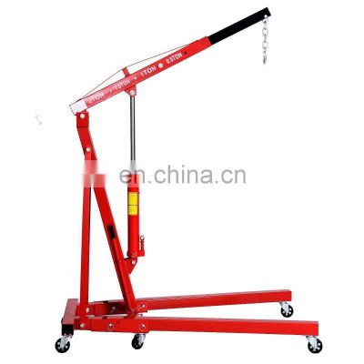 2 Ton Hydraulic Folding Engine Crane Stand Hoist Lift Jack with Wheels Workshop