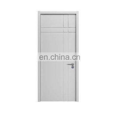 White modern strong commercial luxury lacquer mdf solid core wood interior room office wooden door design