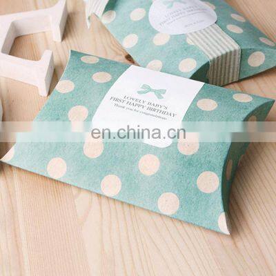 Bulk Sale Cardboard Packaging White Dot Cute Pillow Present Box for Wedding Birthday Party photo-5